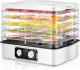 FOHERE Dörrautomat, Dörrautomaten(35-70°C) Temperatur Einstellbar, Dörrgerät für Lebensmittel Fleisch Früchte Gemüse mit 5 Einlegefächer, 360° Umwälztrocknung, für Fleisch,Obst,Haustier-Leckereiene