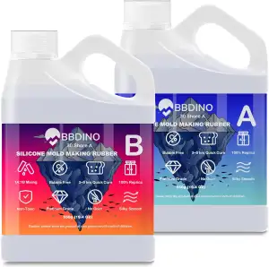 BBDINO Silikonform-Set, flüssiges Silikon für die Formenherstellung, 30 A klar, 