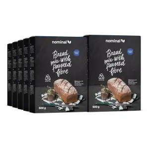 NOMINAL Brotbackmischung Glutenfrei mit Leinsamenfaser – Ballaststoffreich, Vega