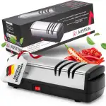 AUSTEIN® Diamant Messerschärfer elektrisch X5 - Der 3 Phasen Messerschleifer und Scherenschleifer mit magnetischem Spänekollektor