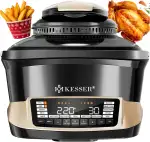KESSER® Multikocher mit Heißluftfritteuse 8L & 16 Programme Küchengerät - Grillen, Backen, Schmoren, Dampfgaren Vorheiz- & Warmhaltefunktion Reiskocher Slow Cooker, Joghurtbereiter