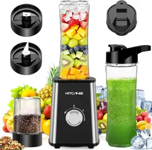 3-in-1 Mixer Smoothie Maker, 800W Mini Standmixer Blender elektrisch, 3 einstell
