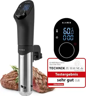 KLAMER Sous Vide Stick, 1200 Watt IPX7 wasserdichter Sous Vide Garer mit 3D Zirk