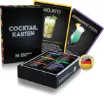 Cocktail Karten - 50 Rezepte im Set inkl. Erklärung und Videos - Bar Zubehör - Party Deko - Gesch...
