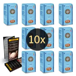 DELICRET - "La Napoletana'' Pizzamehl (12% Eiweiß) von Molino Dallagiovanna Typ 00 - mit Pizza Rezeptguide (10kg)