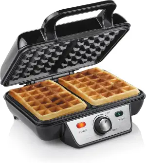 Tristar WF-2195 Waffeleisen – Zwei Waffeln gleichzeitig – Edelstahlgehäuse, Anti