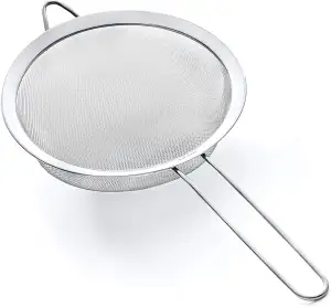 24cm Feinmaschen Sieb - Premium 304 Edelstahl - Großes Küchensieb Spülmaschinengeeignet