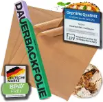 Netrox - Dauerbackfolie & Grillmatte (4er Set) für Backofen und Grill wiederverwendbar - extrem h...